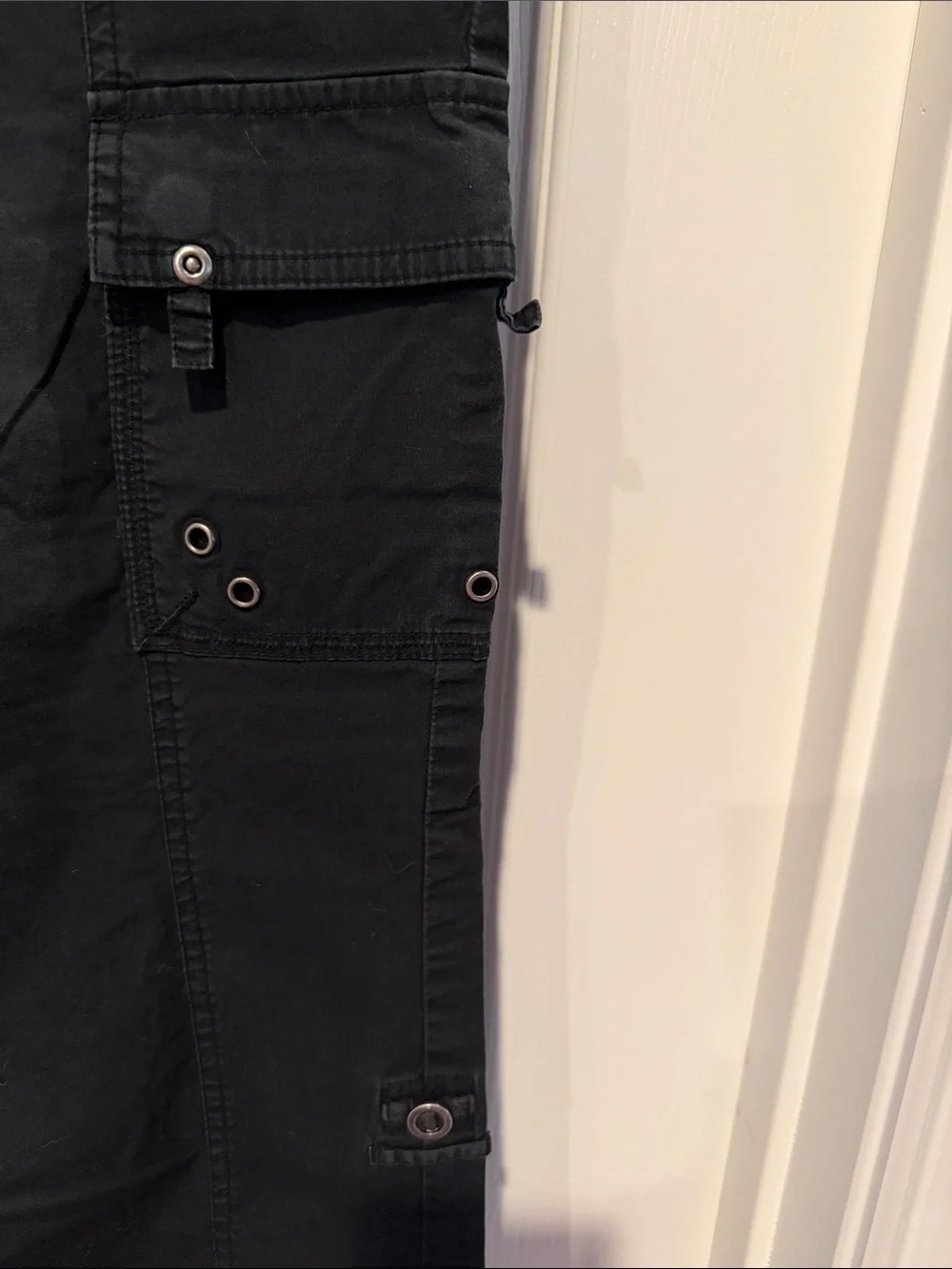Chico's Black Cargo Pants with Utility Pockets 2.5